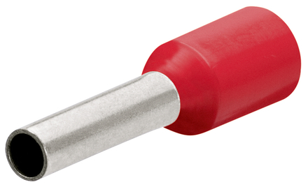 Embouts de câbles isolés rouge 10,0mm² - AWG 7 - longueur 28mm - 100 pièces KNIPEX - 9799357