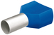 Embouts de câbles jumelés isolés 2 x 0,5mm² - AWG 2x20 - 200 pièces KNIPEX - 9799370