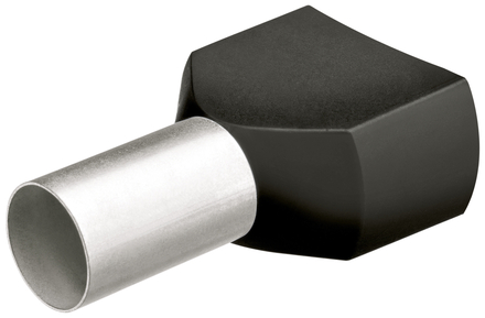 Embouts de câbles jumelés isolés noir 2 x 1,5mm² - AWG 2x15 - 200 pièces KNIPEX - 9799373