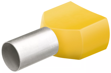 Embouts de câbles jumelés isolés jaune 2 x 6,0mm² - AWG 2x10 - 50 pièces KNIPEX - 9799376