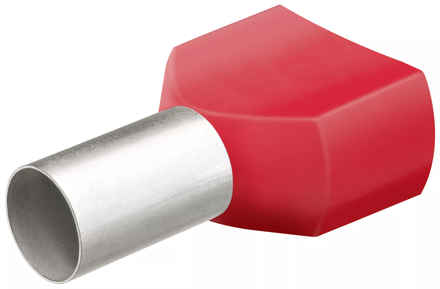 Embouts de câbles jumelés isolés rouge 2 x 10,0mm² - AWG 2x7 - 50 pièces KNIPEX - 9799377