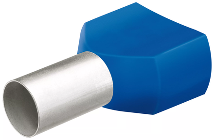 Embouts de câbles jumelés isolés bleu 2 x 16,0mm² - AWG 2x5 - 25 pièces KNIPEX - 9799378