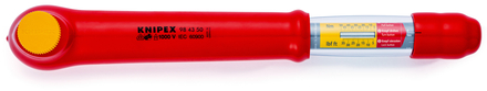 Cle dynamometriq 1/2' 5-50nm 385mm 1000v KNIPEX - 98 43 50