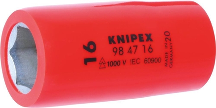 Douille 1/2' à 6 pans avec carré femelle isolée 1000v KNIPEX - 984716