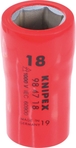 Douille 1/2' à 6 pans avec carré femelle isolée 1000v KNIPEX - 984719