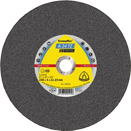 25 Disques à tronçonner KT SPECIAL A24TZ S GEK 125X2,5X22,23 KLINGSPOR - 136555