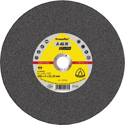 25 Disques à tronçonner KT SUPRA A46N S GER 180X3X22,23 KLINGSPOR - 170709