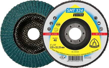 10 Plateaux à lamelles TE EXTRA SMT324 CS455X 80 N GEW 115X22,23 KLINGSPOR - 321513