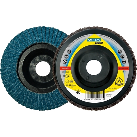 10 Plateaux à lamelles plastique TE EXTRA SMT325 CS455X 40 N GER 125X22,23 KLINGSPOR - 321654