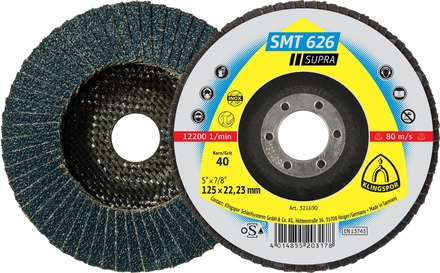 10 Plateaux à lamelles TE SUPRA SMT626 CS461X 50 N GEW 125X22,23 KLINGSPOR - 321693