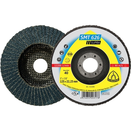 10 Plateaux à lamelles TE SUPRA SMT626 CS461X 80 N GEW 125X22,23 KLINGSPOR - 321698