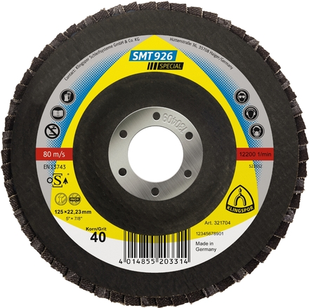 10 Plateaux à lamelles TE SPECIAL SMT926 CS461X 40 N GEW 125X22,23 KLINGSPOR - 321704
