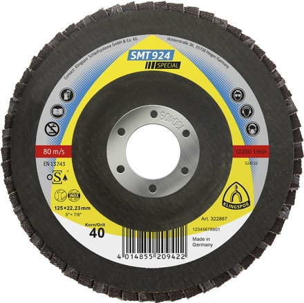 10 Plateaux à lamelles TE SPECIAL SMT924 CS912Y 40 N GEW 125X22,23 KLINGSPOR - 322867