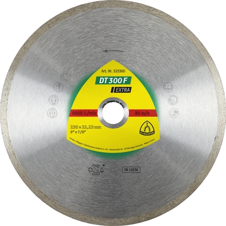 Disques à tronçonner diamantés DT EXTRA DT300F S 180X1,6X22,23 GR 7 KLINGSPOR - 325359