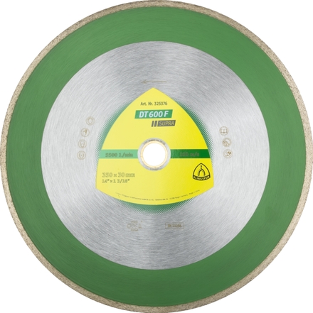 Disques à tronçonner diamantés DT SUPRA DT600F S 300X2X30 GR 7 KLINGSPOR - 325375