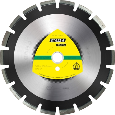 Disques à tronçonner diamantés DT SUPRA DT612A S 300X2,8X25,4 18W 10 KLINGSPOR - 330075