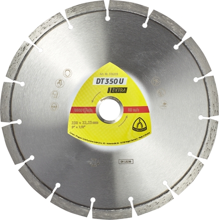 Disques à tronçonner diamantés DT EXTRA DT350U S 230X2,6X22,23 15S 10 KLINGSPOR - 336219