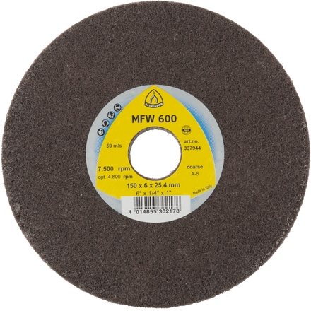 5 Roues texture compact VK MFW600 VU CO S 150X6X25,4 KLINGSPOR - 337944