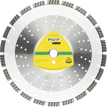 Disques à tronçonner diamantés DT SUPRA DT612UT S 300X2,8X20 20ST 12 KLINGSPOR - 340224