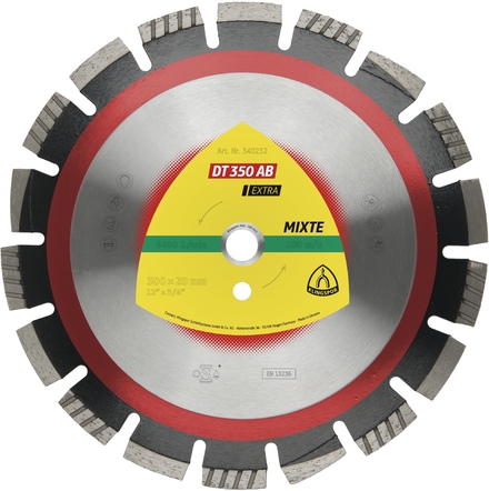 Disques à tronçonner diamantés DT EXTRA DT350AB S 350X3,2X25,4 22S 12 KLINGSPOR - 340240