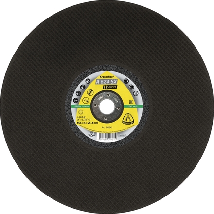 10 Disques à tronçonner KT SUPRA A624SX S GER 356X4X25,4 KLINGSPOR - 340641