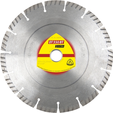 Disques à tronçonner diamantés DT EXTRA DT350BT S 115X2,4X22,23 8ST 10 KLINGSPOR - 354790
