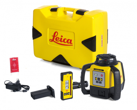 Laser LEICA Rugby 640 avec coffret avec batterie Li-ion et cellule de réception Rod Eye 140- 6005988