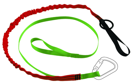 Double longe élastique 1 boucle etrangl. +1 ann métal 1,25m maxi 10kg LEVAC - 3800RTLK3