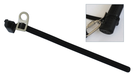 Kit 5 colliers plast. crantés vis de serrage +passant métal lg. 240 mm maxi 1 kg LEVAC - 3800RTLX2