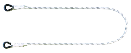 Longe de sécurité std lg. 1,5m non réglable corde pa tressé d.12mm en-354 LEVAC - 3802B15