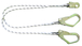 Double longe de maintien 1,50m corde pa tressée d.12mm +3 mousq. en-354 LEVAC - 3802C15