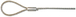Câble d.3 mm grande boucle long. 2 m botte de 50 pièces LEVAC - 4040C1