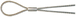 Câble d.3 mm grande boucle long. 3 m botte de 50 pièces LEVAC - 4040D3