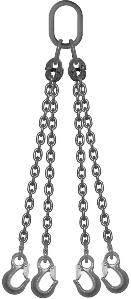 Élingue chaîne inox d.16 mm 4 brins cmu 10,5 t crochets std inox LEVAC - 4348VS