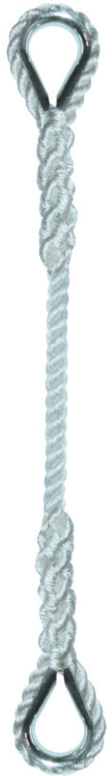 Élingue corde polypro d.10 mm cmu 138 kg 2 boucles cossées long 1 m LEVAC - 4405F