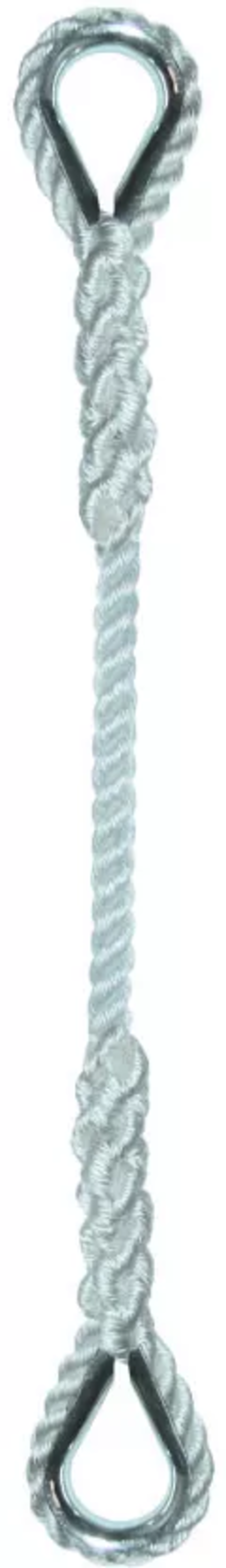 Élingue corde polypro d.10 mm cmu 138 kg 2 boucles cossées long 1 m LEVAC - 4405F
