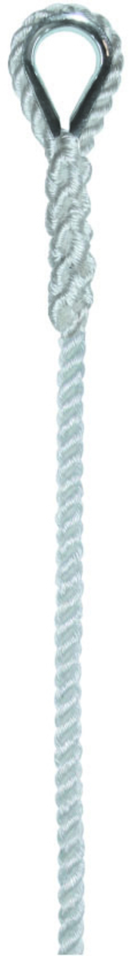 Élingue corde d.12 mm 1 boucle cossée cmu 195 kg long 1 m LEVAC - 4407G