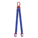 ÉLINGUE RONDE 2 BRINS CMU 4,2 T ANNEAU + CROCHETS LG. 6 M (ANGLE 0 à 45°) LEVAC - 4432C60
