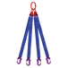 ÉLINGUE RONDE 4 BRINS CMU 6,3 T ANNEAU + CROCHETS LG. 6 M (ANGLE 0 à 45°) LEVAC - 4434C60