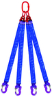 Élingue ronde 4 brins cmu 8,4 t anneau + crochets lg. 4 m (angle 0 à 45°) LEVAC - 4434D40