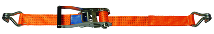 Sangle d'arrimage 50 mm tmu 2500 kg orange 2 crochets doubles lg. 9 m LEVAC - 4570A09