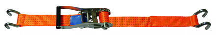 Sangle d'arrimage 50 mm tmu 2500 kg orange 2 bord de rive long. 8 m LEVAC - 4570C08