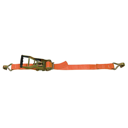 SANGLE ARRIMAGE 50MM TMU 2500 2 CROCHETS DBLES TENDEUR INVERSE ORANGE LONG. 9M LEVAC - 4572A09BERG