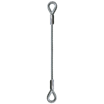 Câble de traction 2 boucles cossées d.22 mm rupture 30 t long 6 m LEVAC - 4701O-6