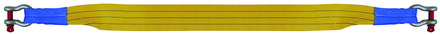 Sangle de traction 4x4 long. 8 m rupture 15 t + 2 manilles hr LEVAC - 48224X4