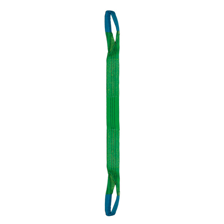 ÉLINGUE SANGLE DOUBLE 60 MM CMU 2 T VERTE BOUCLES REPLIÉES LG. 10 M LEVAC - 4822B100