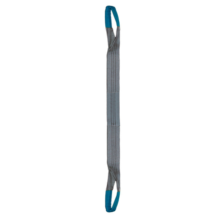 ÉLINGUE SANGLE DOUBLE 120 MM CMU 4 T GRISE BOUCLES REPLIÉES LG. 12 M LEVAC - 4822D120