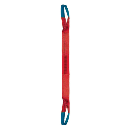 ÉLINGUE SANGLE DOUBLE 150 MM CMU 5 T ROUGE BOUCLES REPLIÉES LG. 9 M LEVAC - 4822E90