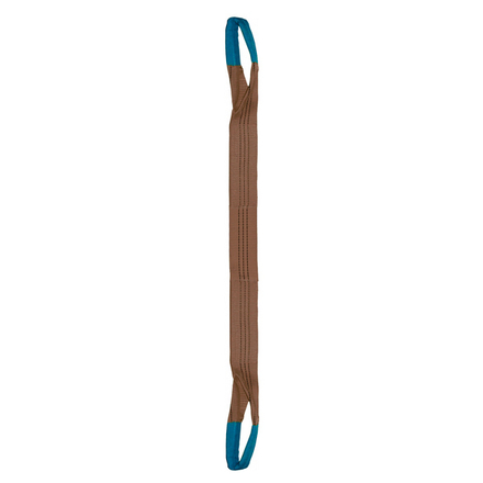 ÉLINGUE SANGLE DOUBLE 180 MM CMU 6 T MARRON BOUCLES REPLIÉES LG. 9 M LEVAC - 4822F90