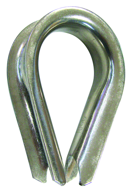 Cosse-coeur inox câble d.4 mm LEVAC - 5087B